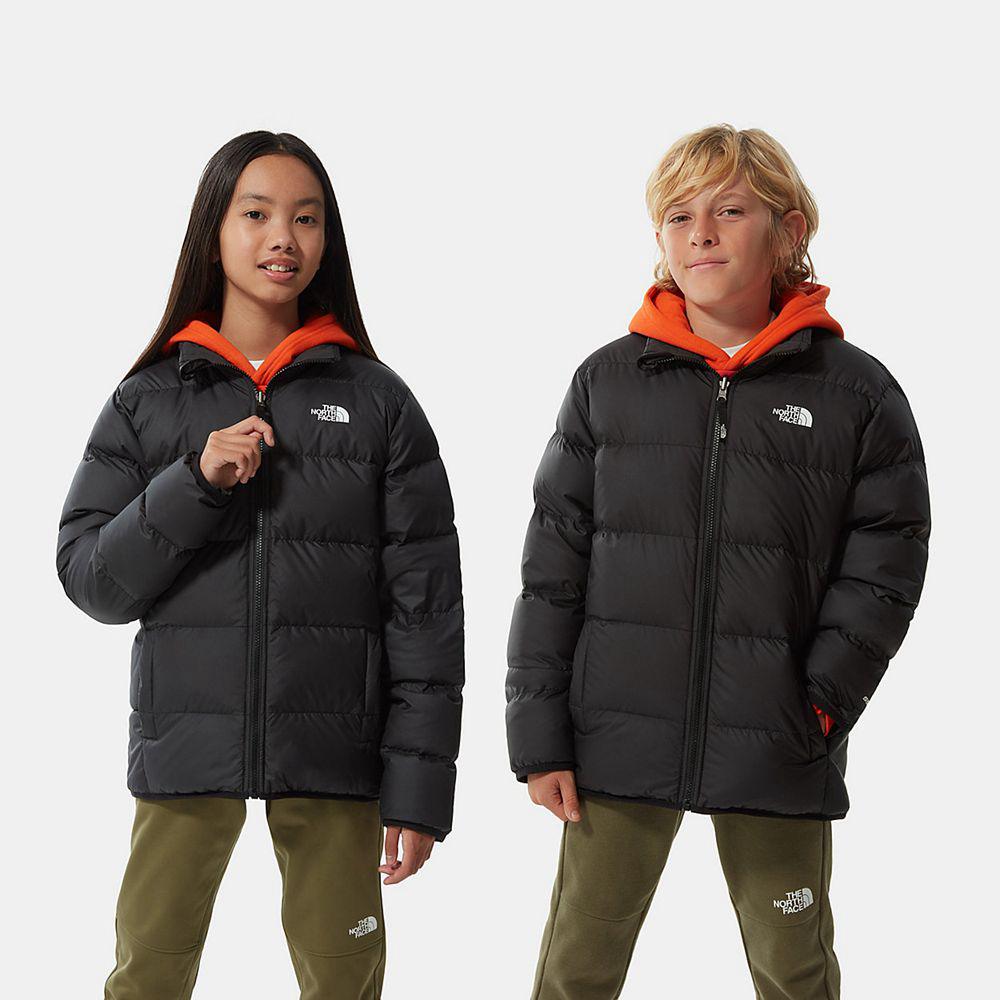 The North Face Reversible Andes Παιδικα Μπουφάν Πουπουλένια - Μαυρα (DRHQ04632)